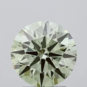 2.48 Carat Round Fancy Vivid Green VVS2 Lab Diamond
