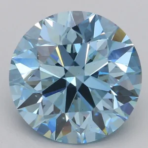 2.5 Carat Round Fancy Vivid Blue VS1 Lab Diamond