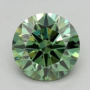 2.5 Carat Round Fancy Vivid Green VS1 Lab Diamond