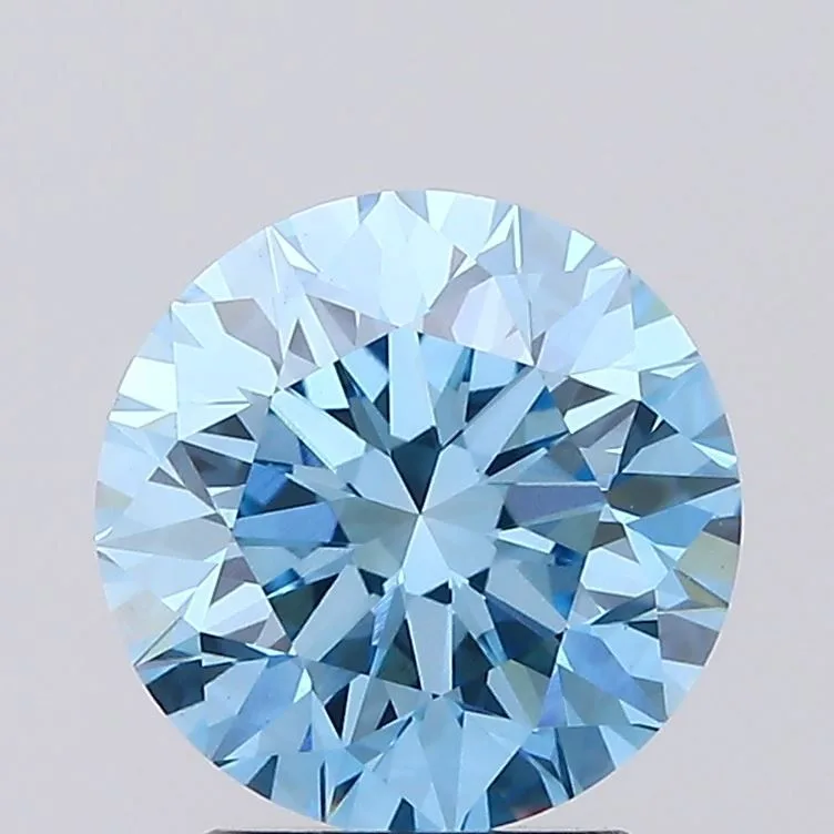 2.51 Carat Round Fancy Vivid Blue VS1 Lab Diamond 1 2.51 Carat Round Fancy Vivid Blue VS1 Lab Diamond