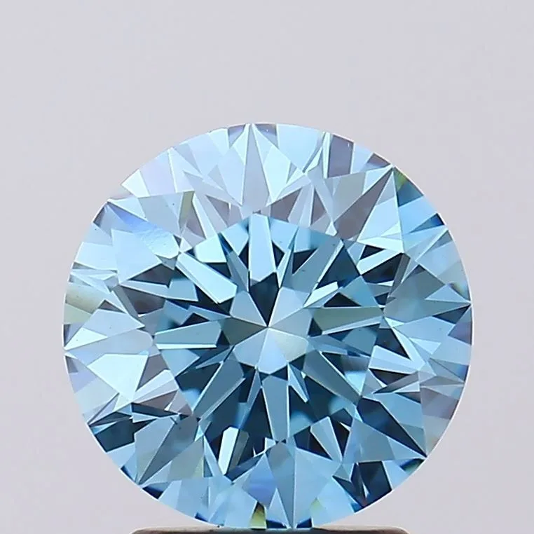 2.51 Carat Round Fancy Vivid Blue VS1 Lab Diamond 1 2.51 Carat Round Fancy Vivid Blue VS1 Lab Diamond