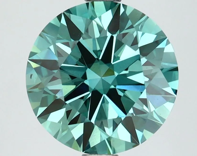 2.51 Carat Round Fancy Vivid Green VS2 Lab Diamond 1 2.51 Carat Round Fancy Vivid Green VS2 Lab Diamond