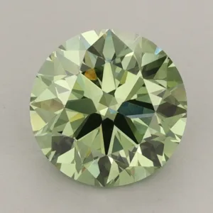 2.51 Carat Round Fancy Vivid Green VVS2 Lab Diamond