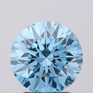 2.52 Carat Round Fancy Vivid Blue VS1 Lab Diamond