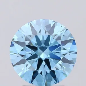 2.52 Carat Round Fancy Vivid Blue VS2 Lab Diamond