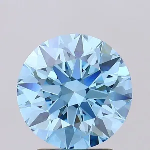 2.53 Carat Round Fancy Vivid Blue VS1 Lab Diamond