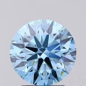 2.54 Carat Round Fancy Vivid Blue VS1 Lab Diamond
