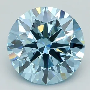 2.54 Carat Round Fancy Vivid Blue VS1 Lab Diamond