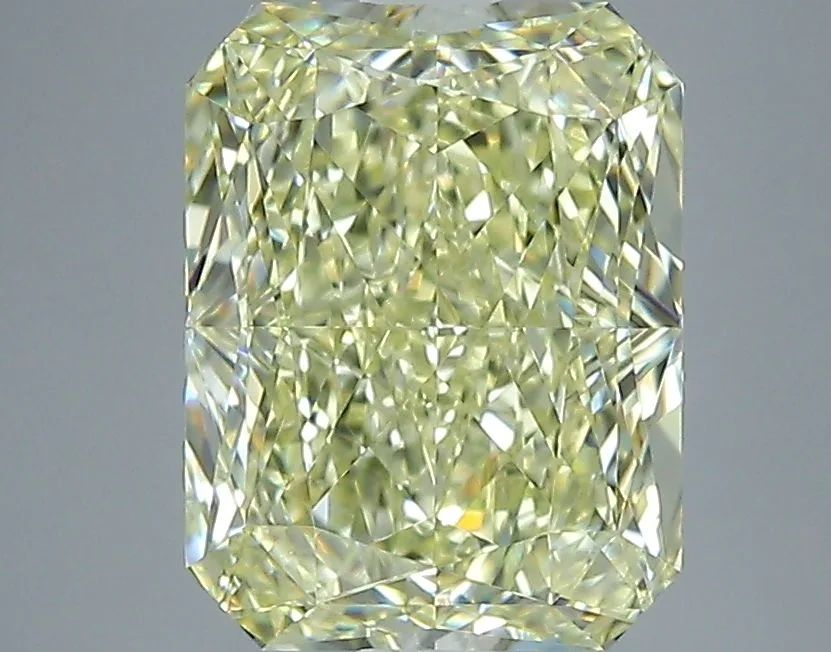2.56 Carat Radiant Fancy Light Yellow VVS1 Natural Diamond 1 2.56 Carat Radiant Fancy Light Yellow VVS1 Natural Diamond