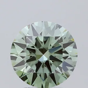 2.56 Carat Round Fancy Vivid Green VS1 Lab Diamond