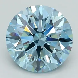 2.59 Carat Round Fancy Vivid Blue VS1 Lab Diamond