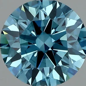 2.6 Carat Round Fancy Vivid Blue VS2 Lab Diamond