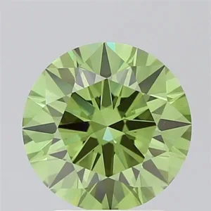 2.6 Carat Round Fancy Vivid Green VS1 Lab Diamond