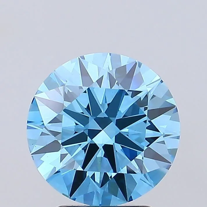2.63 Carat Round Fancy Vivid Blue VS1 Lab Diamond 1 2.63 Carat Round Fancy Vivid Blue VS1 Lab Diamond