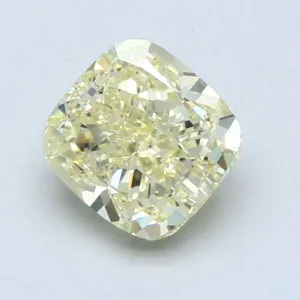 2.71 Carat Cushion Brilliant Fancy Light Yellow SI2 Natural Diamond
