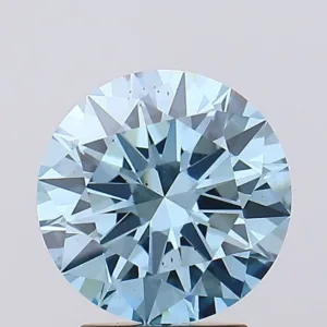 2.71 Carat Round Fancy Vivid Blue VS2 Lab Diamond