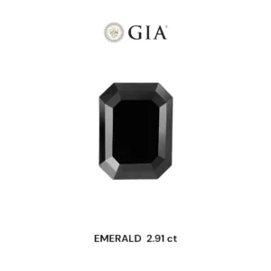 2.91 Carat Emerald Black Natural Diamond
