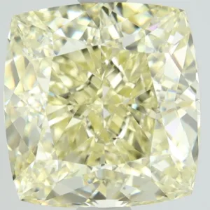 3 Carat Cushion Brilliant Fancy Light Yellow VS2 Natural Diamond