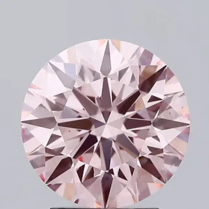 3 Carat Round Fancy Pink VS2 Lab Diamond