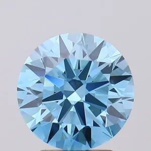 3 Carat Round Fancy Vivid Blue VS1 Lab Diamond