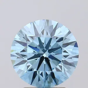 3 Carat Round Fancy Vivid Blue VS1 Lab Diamond