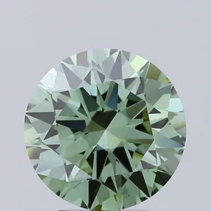 3 Carat Round Fancy Vivid Green VS2 Lab Diamond