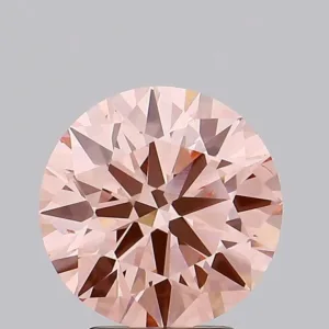 3 Carat Round Fancy Vivid Pink VS2 Lab Diamond