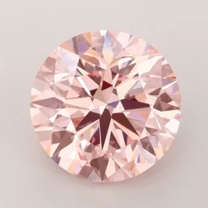 3 Carat Round Fancy Vivid Pink VS2 Lab Diamond