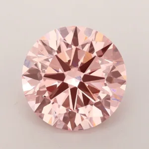 3 Carat Round Fancy Vivid Pink VS2 Lab Diamond