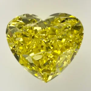 3.01 Carat Heart Fancy Vivid Yellow SI1 Natural Diamond