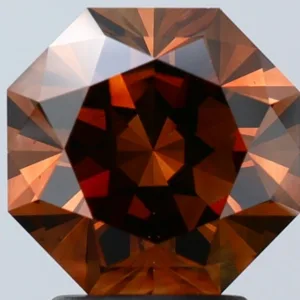 3.01 Carat Octagonal Fancy Dark Brown SI1 Natural Diamond