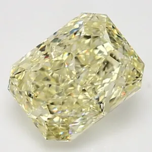 3.01 Carat Radiant Fancy Light Yellow VS1 Natural Diamond