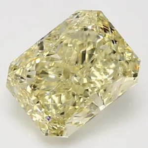 3.01 Carat Radiant Fancy Yellow VS2 Natural Diamond