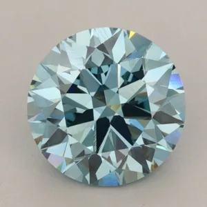 3.01 Carat Round Fancy Vivid Blue VVS2 Lab Diamond