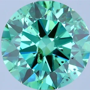 3.01 Carat Round Fancy Vivid Green SI2 Lab Diamond