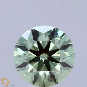 3.01 Carat Round Fancy Vivid Green VS1 Lab Diamond