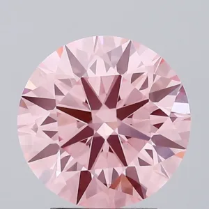 3.01 Carat Round Fancy Vivid Pink VS1 Lab Diamond