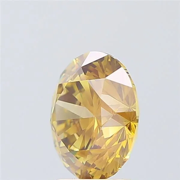 3.01 Carat Round Fancy Vivid Yellow SI1 Lab Diamond 1 3.01 Carat Round Fancy Vivid Yellow SI1 Lab Diamond