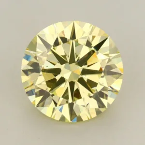 3.01 Carat Round Fancy Yellow VS2 Lab Diamond