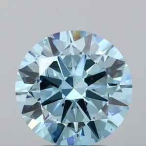 3.02 Carat Round Fancy Intense Blue VS2 Lab Diamond