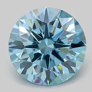 3.02 Carat Round Fancy Vivid Blue VS1 Lab Diamond