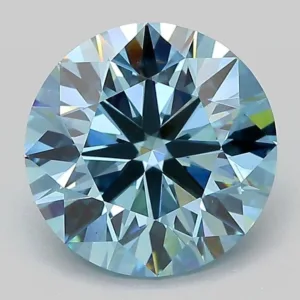 3.02 Carat Round Fancy Vivid Blue VS1 Lab Diamond