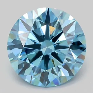 3.02 Carat Round Fancy Vivid Blue VVS2 Lab Diamond