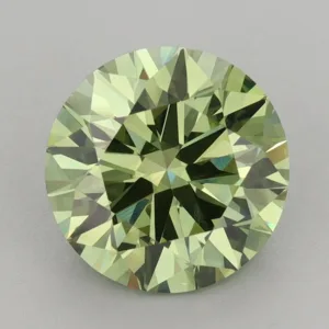 3.02 Carat Round Fancy Vivid Green VS1 Lab Diamond