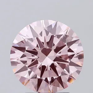 3.02 Carat Round Fancy Vivid Pink VS2 Lab Diamond