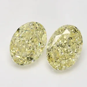 3.03 Carat Oval Fancy Yellow VS2 Natural Diamond