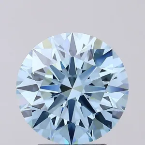 3.04 Carat Round Fancy Intense Blue VVS2 Lab Diamond