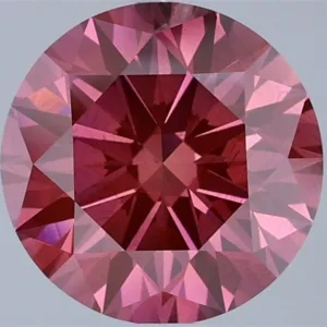 3.04 Carat Round Fancy Vivid Pink SI1 Lab Diamond