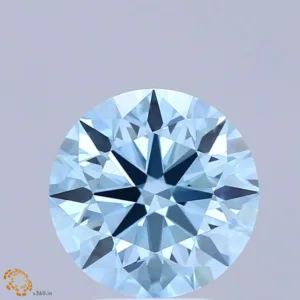 3.05 Carat Round Fancy Vivid Blue VS1 Lab Diamond