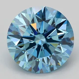 3.05 Carat Round Fancy Vivid Blue VVS2 Lab Diamond